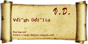 Végh Dália névjegykártya